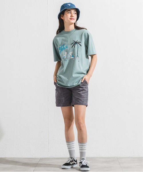 OFFSHORE(オフショア)の「OS×RYU AMBE TEE/オフショア×アンベリュー コラボティーシャツ(Tシャツ/カットソー・メンズ・オフホワイト/ライトグリーン・S/M/L/XL)」の13枚目の写真