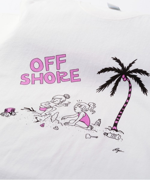 OFFSHORE(オフショア)の「OS×RYU AMBE TEE/オフショア×アンベリュー コラボティーシャツ(Tシャツ/カットソー・メンズ・オフホワイト/ライトグリーン・S/M/L/XL)」の17枚目の写真