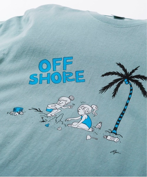 OFFSHORE(オフショア)の「OS×RYU AMBE TEE/オフショア×アンベリュー コラボティーシャツ(Tシャツ/カットソー・メンズ・オフホワイト/ライトグリーン・S/M/L/XL)」の18枚目の写真