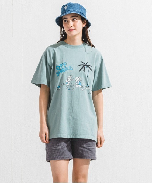 OFFSHORE(オフショア)の「OS×RYU AMBE TEE/オフショア×アンベリュー コラボティーシャツ(Tシャツ/カットソー・メンズ・オフホワイト/ライトグリーン・S/M/L/XL)」の20枚目の写真