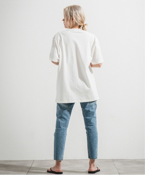 OFFSHORE(オフショア)の「OS×RYU AMBE TEE/オフショア×アンベリュー コラボティーシャツ(Tシャツ/カットソー・メンズ・オフホワイト/ライトグリーン・S/M/L/XL)」の8枚目の写真