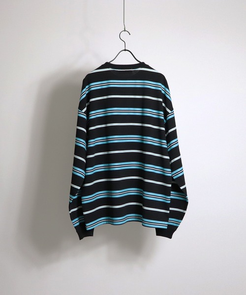 ILL'S(イルズ)の「ILL'S / イルズ マルチボーダービッグロンT(Tシャツ/カットソー・メンズ・ブラック/グリーン/ワイン・M/L)」の5枚目の写真