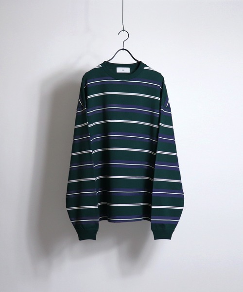 ILL'S(イルズ)の「ILL'S / イルズ マルチボーダービッグロンT(Tシャツ/カットソー・メンズ・ブラック/グリーン/ワイン・M/L)」の6枚目の写真