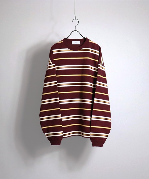 ILL'S(イルズ)の「ILL'S / イルズ マルチボーダービッグロンT(Tシャツ/カットソー・メンズ・ブラック/グリーン/ワイン・M/L)」の7枚目の写真
