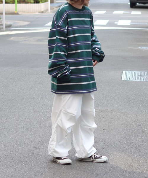 ILL'S(イルズ)の「ILL'S / イルズ マルチボーダービッグロンT(Tシャツ/カットソー・メンズ・ブラック/グリーン/ワイン・M/L)」の14枚目の写真