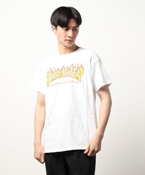 THRASHER(スラッシャー)の「【THRASHER】(UN)FLAME TEE(Tシャツ/カットソー・メンズ・ブラック/ホワイト/ネイビー・LARGE/MEDIUM)」の1枚目の写真