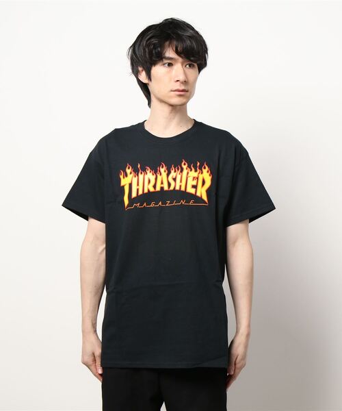THRASHER(スラッシャー)の「【THRASHER】(UN)FLAME TEE(Tシャツ/カットソー・メンズ・ブラック/ホワイト/ネイビー・LARGE/MEDIUM)」の2枚目の写真