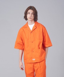 【Dickies / ディッキーズ】MYSELF ABAHOUSE 別注 オーバーサイズ Wポケット オープンカラー シャツ