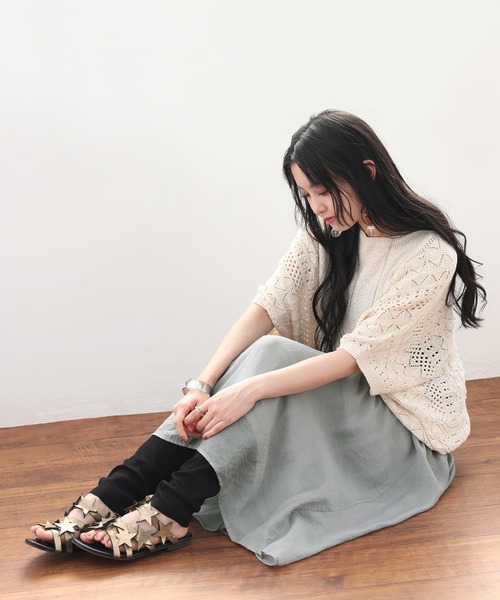 osharewalker(オシャレウォーカー)の「【廃盤】【セルフカット・機能素材】『リブレギンス』(レギンス/スパッツ・レディース・ブラック/モカ/グレイッシュブルー・1/2)」の16枚目の写真