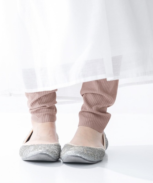 osharewalker(オシャレウォーカー)の「【廃盤】【セルフカット・機能素材】『リブレギンス』(レギンス/スパッツ・レディース・ブラック/モカ/グレイッシュブルー・1/2)」の10枚目の写真