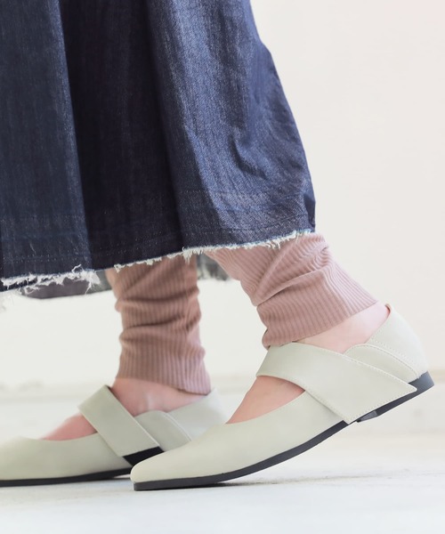 osharewalker(オシャレウォーカー)の「【廃盤】【セルフカット・機能素材】『リブレギンス』(レギンス/スパッツ・レディース・ブラック/モカ/グレイッシュブルー・1/2)」の11枚目の写真