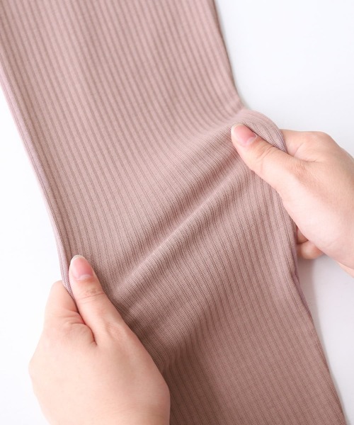 osharewalker(オシャレウォーカー)の「【廃盤】【セルフカット・機能素材】『リブレギンス』(レギンス/スパッツ・レディース・ブラック/モカ/グレイッシュブルー・1/2)」の21枚目の写真