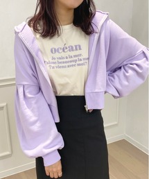 apres jour | 袖ボリュームジップパーカー【ZOZOTOWN限定アイテム】(パーカー)