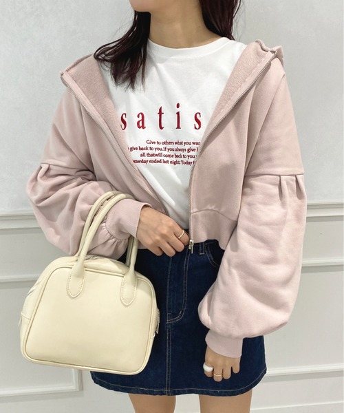 apres jour(アプレジュール)の「袖ボリュームジップパーカー【ZOZOTOWN限定アイテム】(パーカー・レディース・パープル/オフホワイト/ピンク/ブルー/ナチュラル・X-LARGE/フリー)」の5枚目の写真