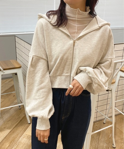 apres jour(アプレジュール)の「袖ボリュームジップパーカー【ZOZOTOWN限定アイテム】(パーカー・レディース・パープル/オフホワイト/ピンク/ブルー/ナチュラル・X-LARGE/フリー)」の22枚目の写真