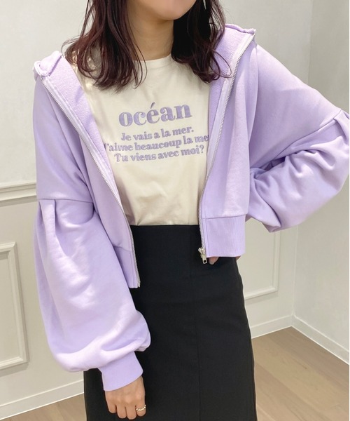 apres jour(アプレジュール)の「袖ボリュームジップパーカー【ZOZOTOWN限定アイテム】(パーカー・レディース・パープル/オフホワイト/ピンク/ブルー/ナチュラル・X-LARGE/フリー)」の12枚目の写真