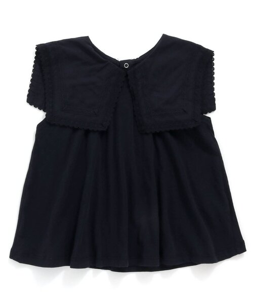 Seraph(セラフ)の「ビック衿Tシャツ(Tシャツ/カットソー・キッズ・サックスブルー/ネイビー/オフホワイト/ピンク・130/120/80/110/100/140/90)」の3枚目の写真