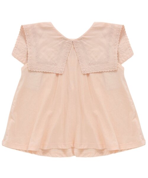 Seraph(セラフ)の「ビック衿Tシャツ(Tシャツ/カットソー・キッズ・サックスブルー/ネイビー/オフホワイト/ピンク・130/120/80/110/100/140/90)」の1枚目の写真