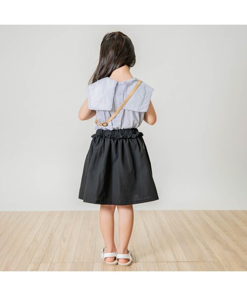 Seraph(セラフ)の「ビック衿Tシャツ(Tシャツ/カットソー・キッズ・サックスブルー/ネイビー/オフホワイト/ピンク・130/120/80/110/100/140/90)」の6枚目の写真