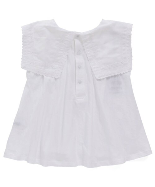 Seraph(セラフ)の「ビック衿Tシャツ(Tシャツ/カットソー・キッズ・サックスブルー/ネイビー/オフホワイト/ピンク・130/120/80/110/100/140/90)」の10枚目の写真