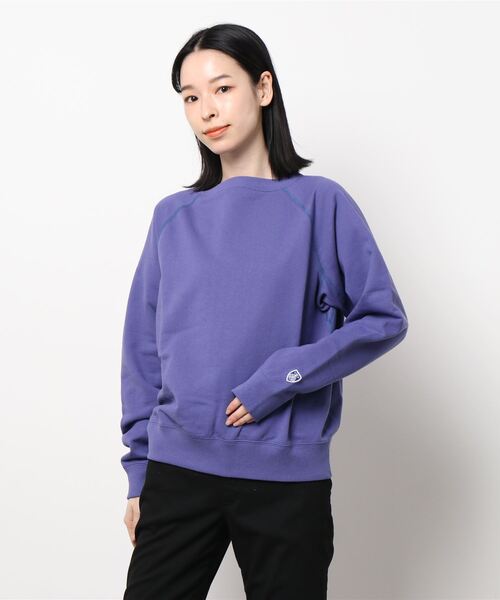 ORCIVAL（オーシバル）の「FRENCH TERRY BOAT NECK RAGLAN（スウェット・レディース・パープル/ヘザーグレー/アイボリー・2）」の7枚目の写真