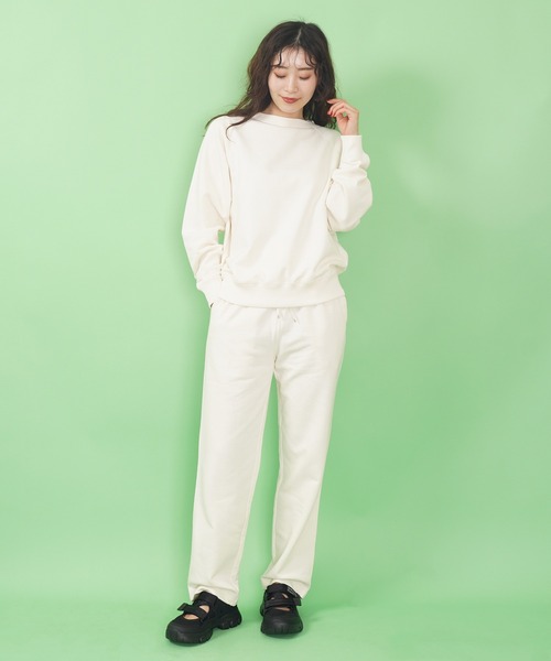 ORCIVAL（オーシバル）の「FRENCH TERRY BOAT NECK RAGLAN（スウェット・レディース・パープル/ヘザーグレー/アイボリー・2）」の14枚目の写真