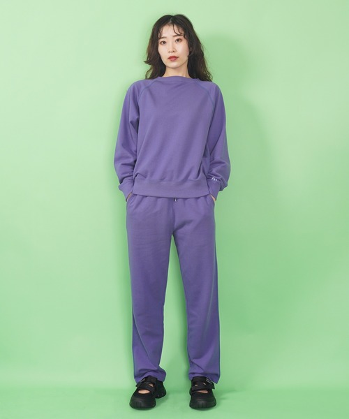 ORCIVAL（オーシバル）の「FRENCH TERRY BOAT NECK RAGLAN（スウェット・レディース・パープル/ヘザーグレー/アイボリー・2）」の11枚目の写真