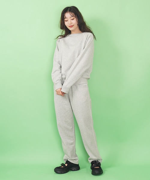 ORCIVAL（オーシバル）の「FRENCH TERRY BOAT NECK RAGLAN（スウェット・レディース・パープル/ヘザーグレー/アイボリー・2）」の13枚目の写真