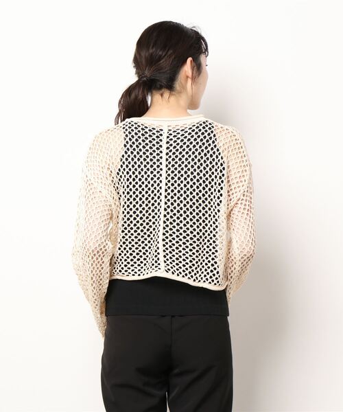 SpRay(スプレイ)の「フィッシュネットプルオーバー(Tシャツ/カットソー・レディース・オレンジ/ブラック/オフホワイト/ベージュ・FREE)」の8枚目の写真