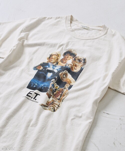 FREAK'S STORE（フリークスストア）の「E.T. SHORT SLEEVE TEE/E.T.半袖フォトTシャツ（Tシャツ/カットソー・レディース・レッド/ホワイト/チャコールグレー/ピンク/ブラック/オフホワイト・ﾌﾘ-）」の3枚目の写真