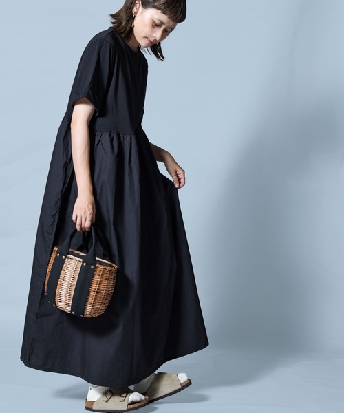 CALIFORNIA OUTFITTERS（カリフォルニア アウトフィッターズ）の「【AUG（オーグ）】布帛切り替えギャザーワンピース（ワンピース・レディース・ブラック/オフホワイト/ブルー/グリーン・ONE SIZE）」の2枚目の写真