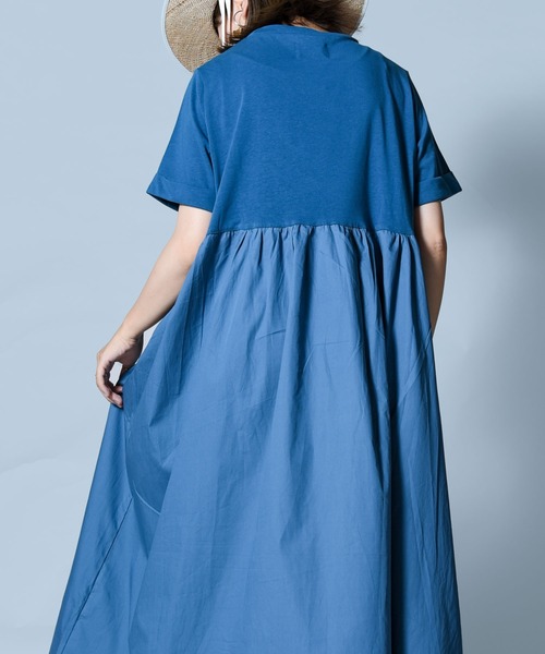 CALIFORNIA OUTFITTERS（カリフォルニア アウトフィッターズ）の「【AUG（オーグ）】布帛切り替えギャザーワンピース（ワンピース・レディース・ブラック/オフホワイト/ブルー/グリーン・ONE SIZE）」の10枚目の写真