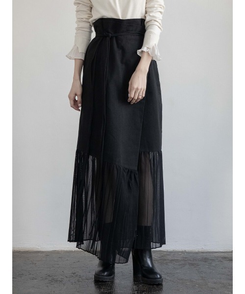 ブランド古着 シースルーロングスカート スカート Amel エイメル のファッション通販 Zozoused