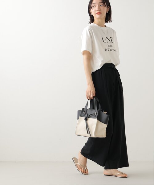 frames RAY CASSIN（フレームスレイカズン）の「キャンバス切替軽量バッグ（トートバッグ・レディース・グレイッシュベージュ/ブラック・FREE）」の4枚目の写真