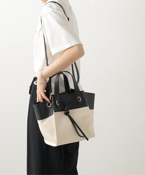 frames RAY CASSIN（フレームスレイカズン）の「キャンバス切替軽量バッグ（トートバッグ・レディース・グレイッシュベージュ/ブラック・FREE）」の5枚目の写真
