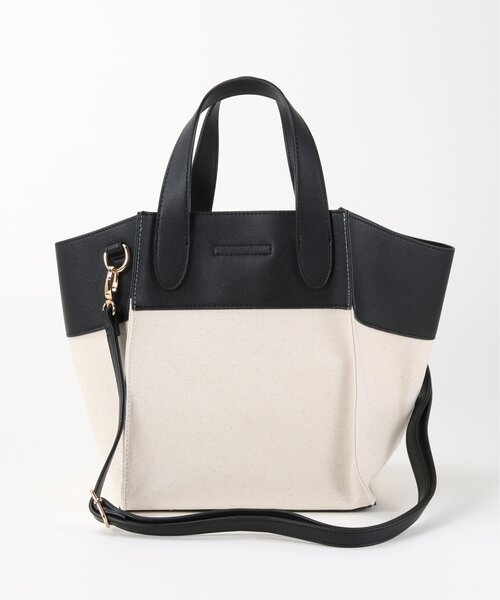 frames RAY CASSIN（フレームスレイカズン）の「キャンバス切替軽量バッグ（トートバッグ・レディース・グレイッシュベージュ/ブラック・FREE）」の11枚目の写真