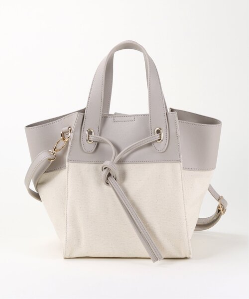 frames RAY CASSIN（フレームスレイカズン）の「キャンバス切替軽量バッグ（トートバッグ・レディース・グレイッシュベージュ/ブラック・FREE）」の18枚目の写真
