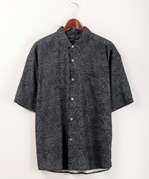 Naive magic(ナイーブマジック)の「とろみシルクタッチ総柄ヴィンテージ半袖ルーズシャツ(シャツ/ブラウス・メンズ・ホワイト/ライトグレー/ブラック/ブラウン/グレー/グリーン/アイボリー/その他/ホワイト系その他/ブラック系その他・M/L)」の5枚目の写真