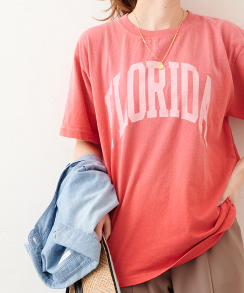 RIDING HIGH（ライディングハイ）の「【RIDING HIGH/ライディングハイ】ヴィンテージ 風ロゴTシャツ（Tシャツ/カットソー・レディース・ホワイト/ブラック/ネイビー/レッド・FREE）」の4枚目の写真