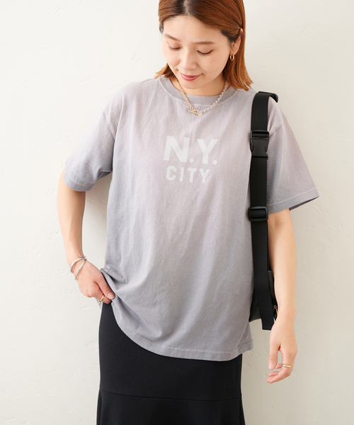 RIDING HIGH（ライディングハイ）の「【RIDING HIGH/ライディングハイ】ヴィンテージ 風ロゴTシャツ（Tシャツ/カットソー・レディース・ホワイト/ブラック/ネイビー/レッド・FREE）」の2枚目の写真