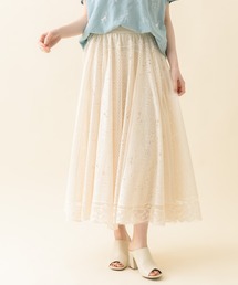 Paradise Picnic | パネルレースフレアスカート(スカート)