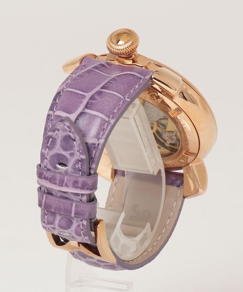 GaGa MILANO（ガガミラノ）の「GaGa MILANO/ガガミラノ MANUALE48MM 腕時計 5011MOSAICO01S-CHERY ユニセックス（アナログ腕時計・レディース・パープル・FREE）」の2枚目の写真