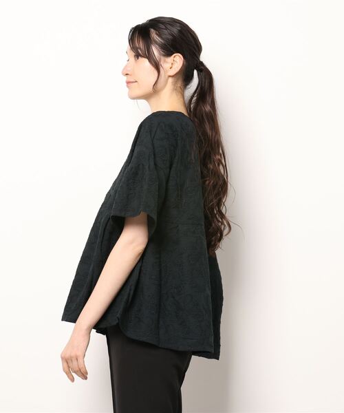 PICCIN（ピッチン）の「ペイズリーエンブロイダリーフレアブラウス（シャツ/ブラウス・レディース・ブラック/オフホワイト・M）」の3枚目の写真