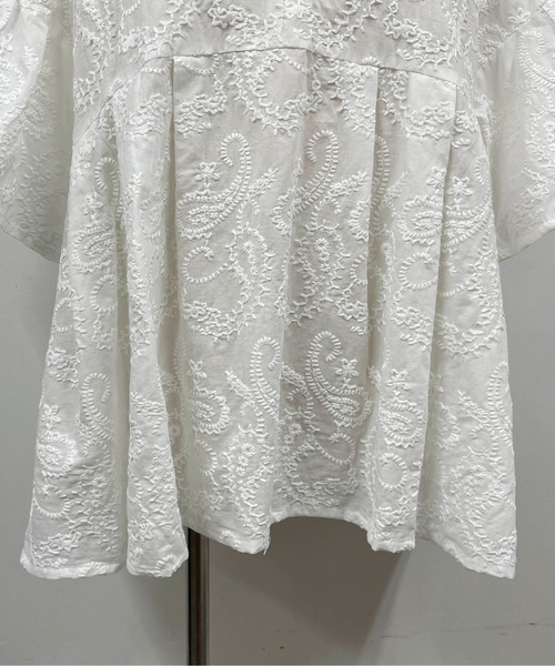 PICCIN（ピッチン）の「ペイズリーエンブロイダリーフレアブラウス（シャツ/ブラウス・レディース・ブラック/オフホワイト・M）」の12枚目の写真