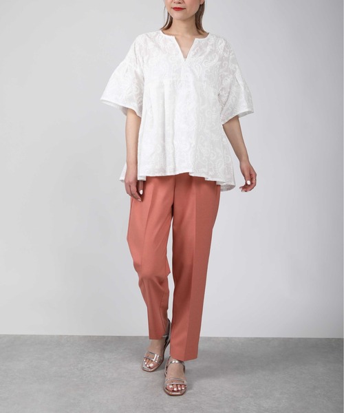 PICCIN（ピッチン）の「ペイズリーエンブロイダリーフレアブラウス（シャツ/ブラウス・レディース・ブラック/オフホワイト・M）」の19枚目の写真