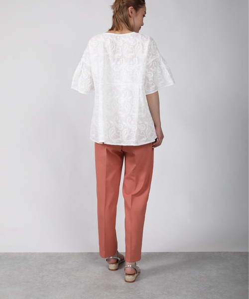 PICCIN（ピッチン）の「ペイズリーエンブロイダリーフレアブラウス（シャツ/ブラウス・レディース・ブラック/オフホワイト・M）」の17枚目の写真