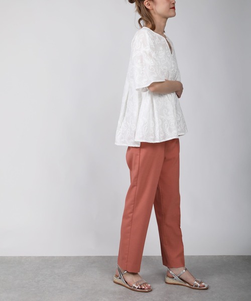 PICCIN（ピッチン）の「ペイズリーエンブロイダリーフレアブラウス（シャツ/ブラウス・レディース・ブラック/オフホワイト・M）」の16枚目の写真