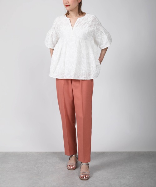 PICCIN（ピッチン）の「ペイズリーエンブロイダリーフレアブラウス（シャツ/ブラウス・レディース・ブラック/オフホワイト・M）」の15枚目の写真