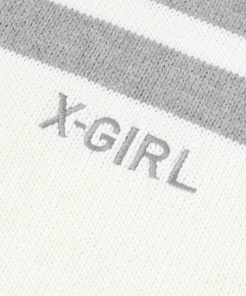 X-girl（エックスガール）の「RAGLAN KNIT DRESS（ワンピース・レディース・ホワイト/ブラック/ピンク・ONE SIZE）」の14枚目の写真