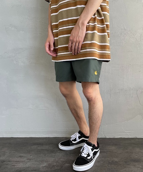 Carhartt WIP（カーハートダブリューアイピー）の「[carhartt WIP/カーハートダブリューアイピー] CHASE SWIM ワンポイントロゴ スイムショートパンツ（その他パンツ・メンズ・サックスブルー/ネイビー/ブラック/グリーン/レッド・L/M）」の3枚目の写真